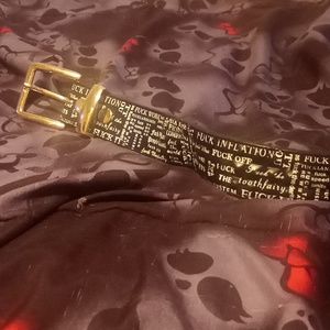 F*** Genuine Leather Punk Belt